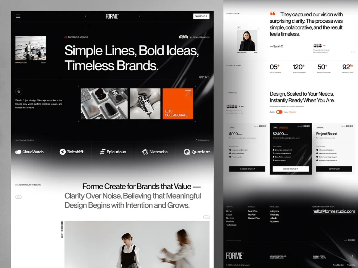Brand identity and web design project